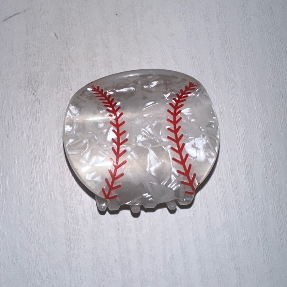 Baseball hair claw clip. Never worn